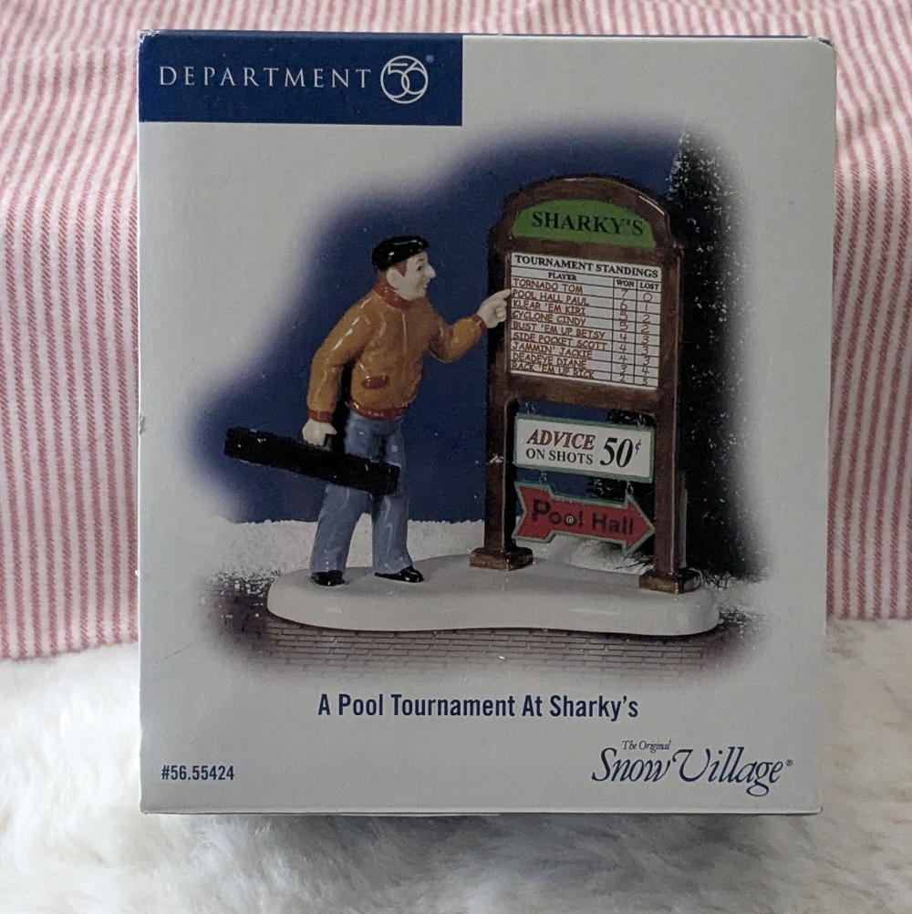 Department 56 Snow Village Pool Tournament Figurine
